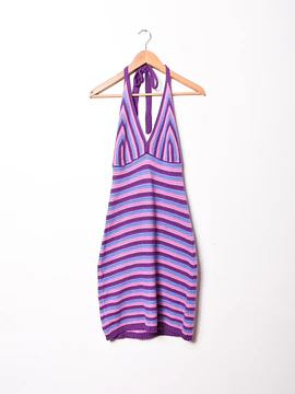 Vestido tejido lila