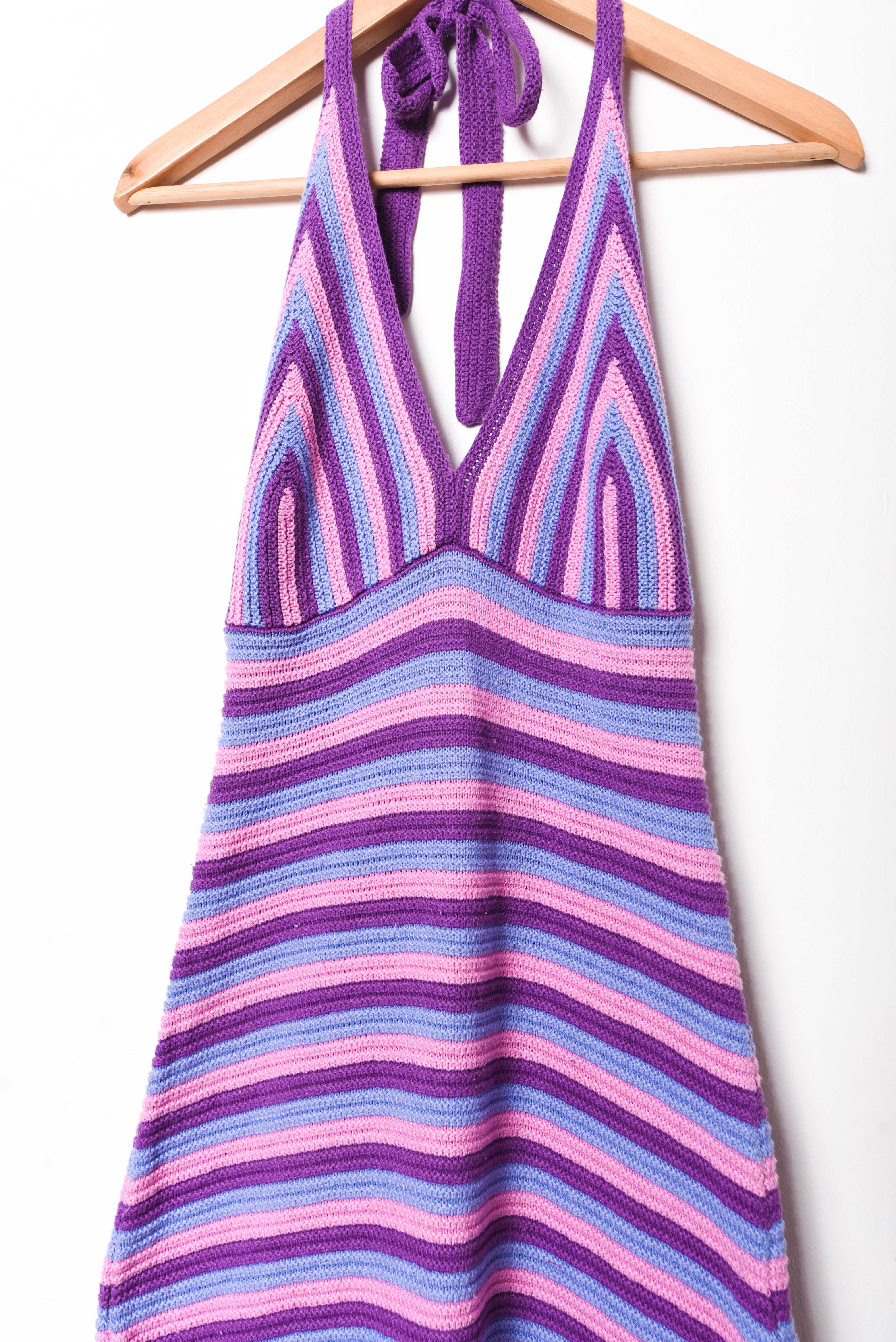 Vestido tejido lila