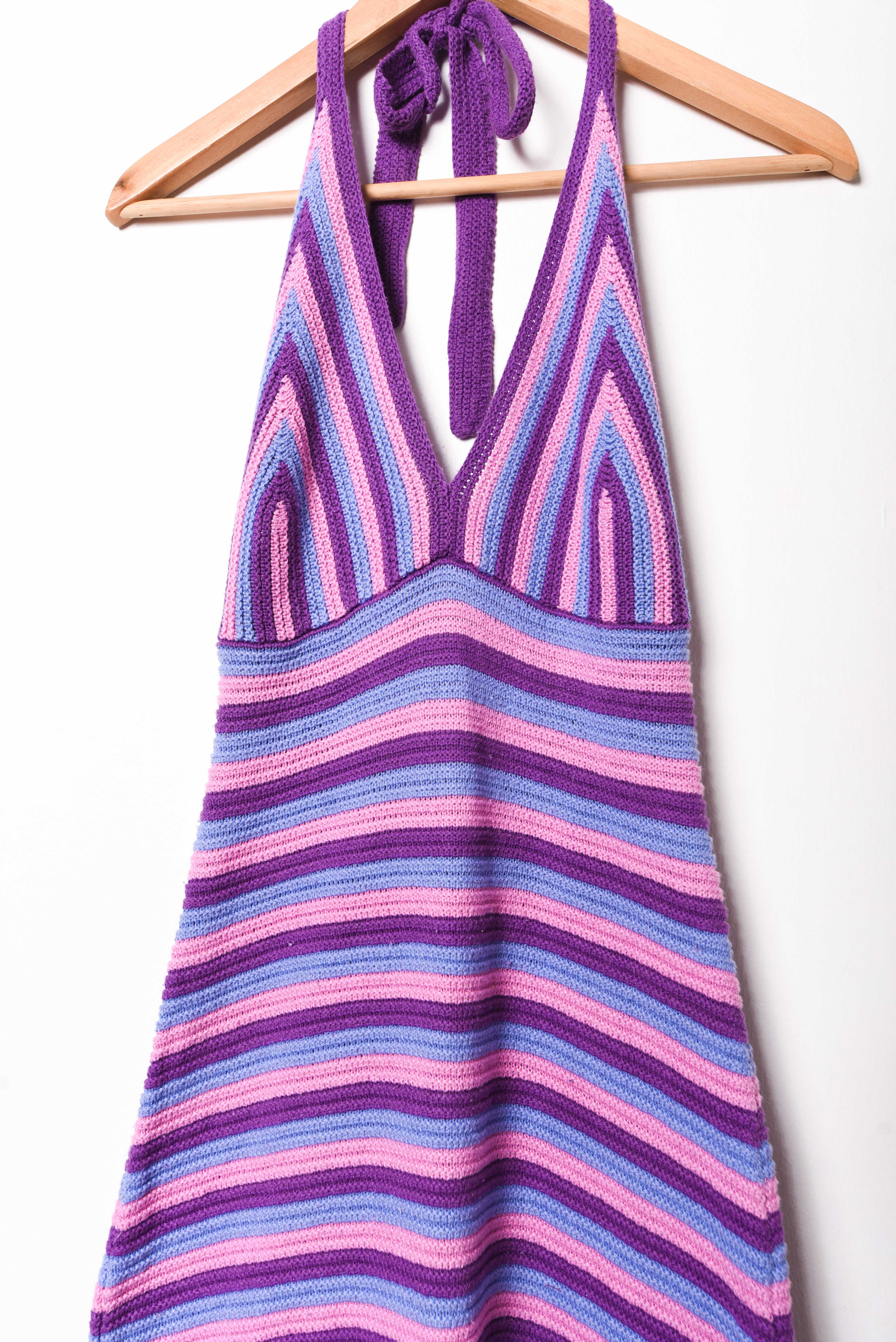 Vestido tejido lila