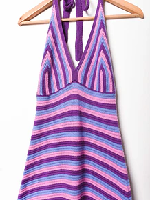 Vestido tejido lila