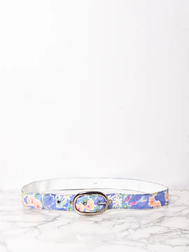 Cinturón floral pastel lila