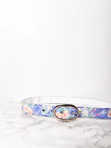 Cinturón floral pastel lila