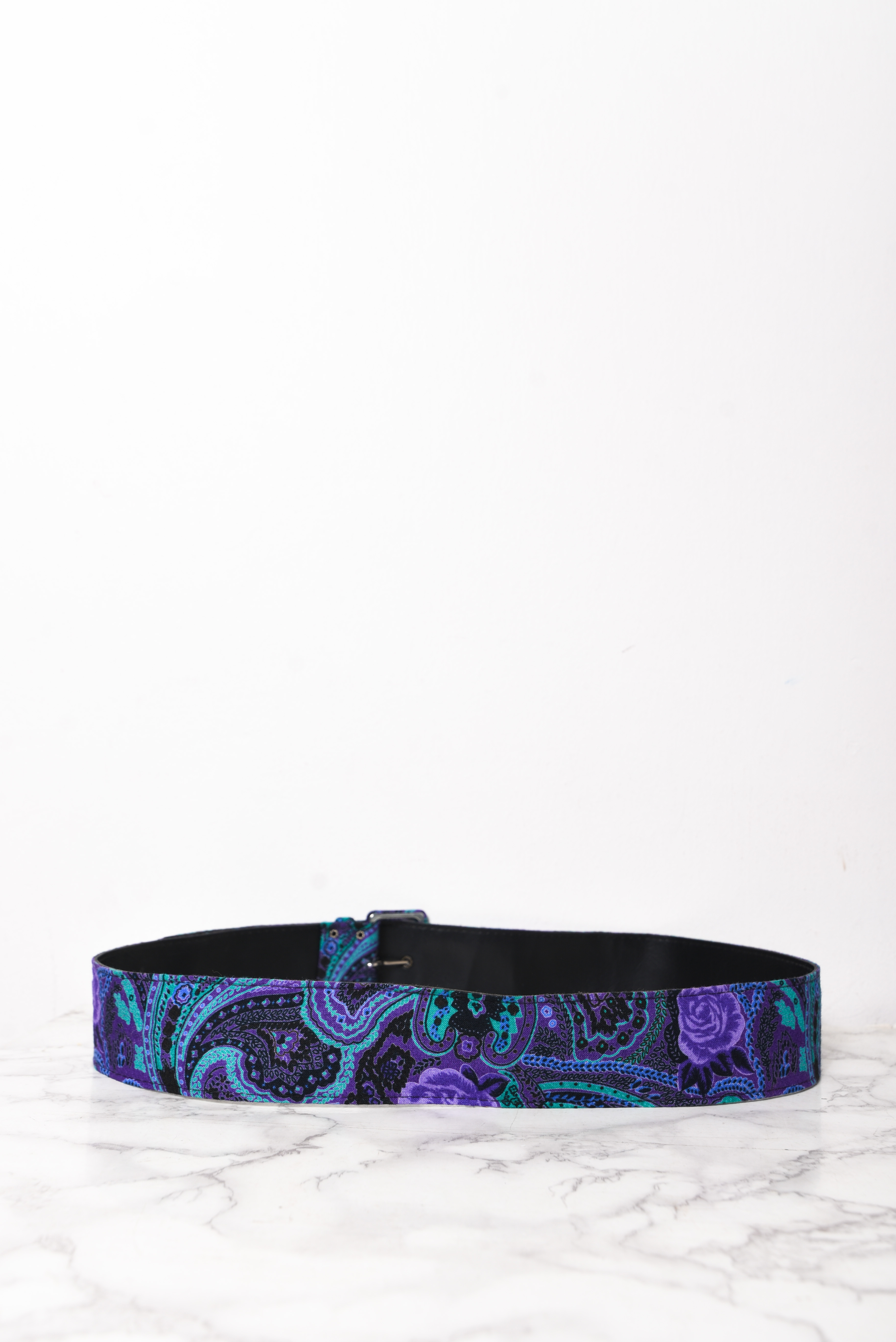 Cinturón de tela paisley vntg