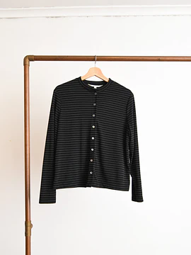 Blusa negra pinstripe 90s