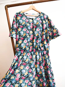 Vestido 80s Avon Fashions floral