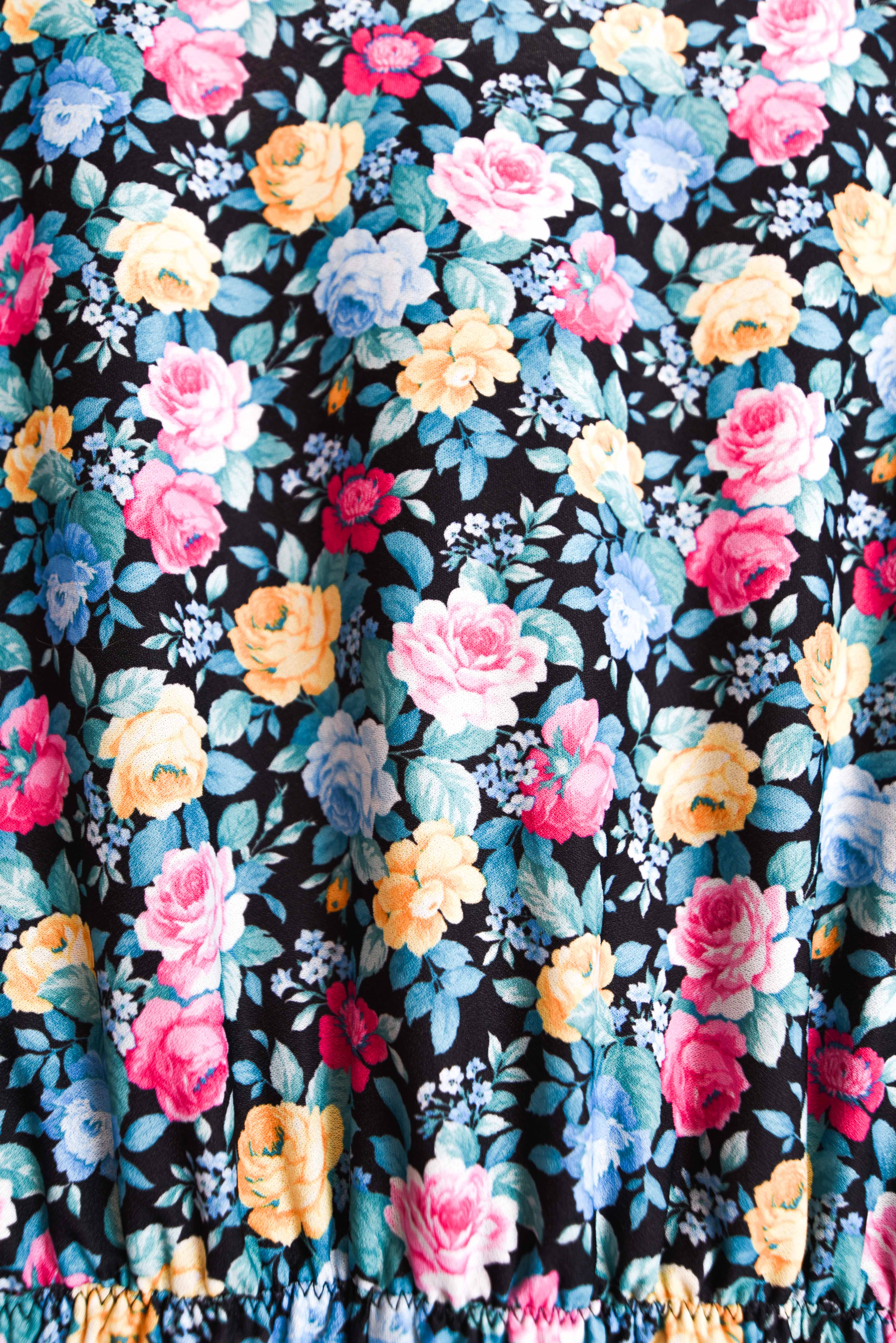 Vestido 80s Avon Fashions floral