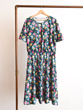 Vestido 80s Avon Fashions floral