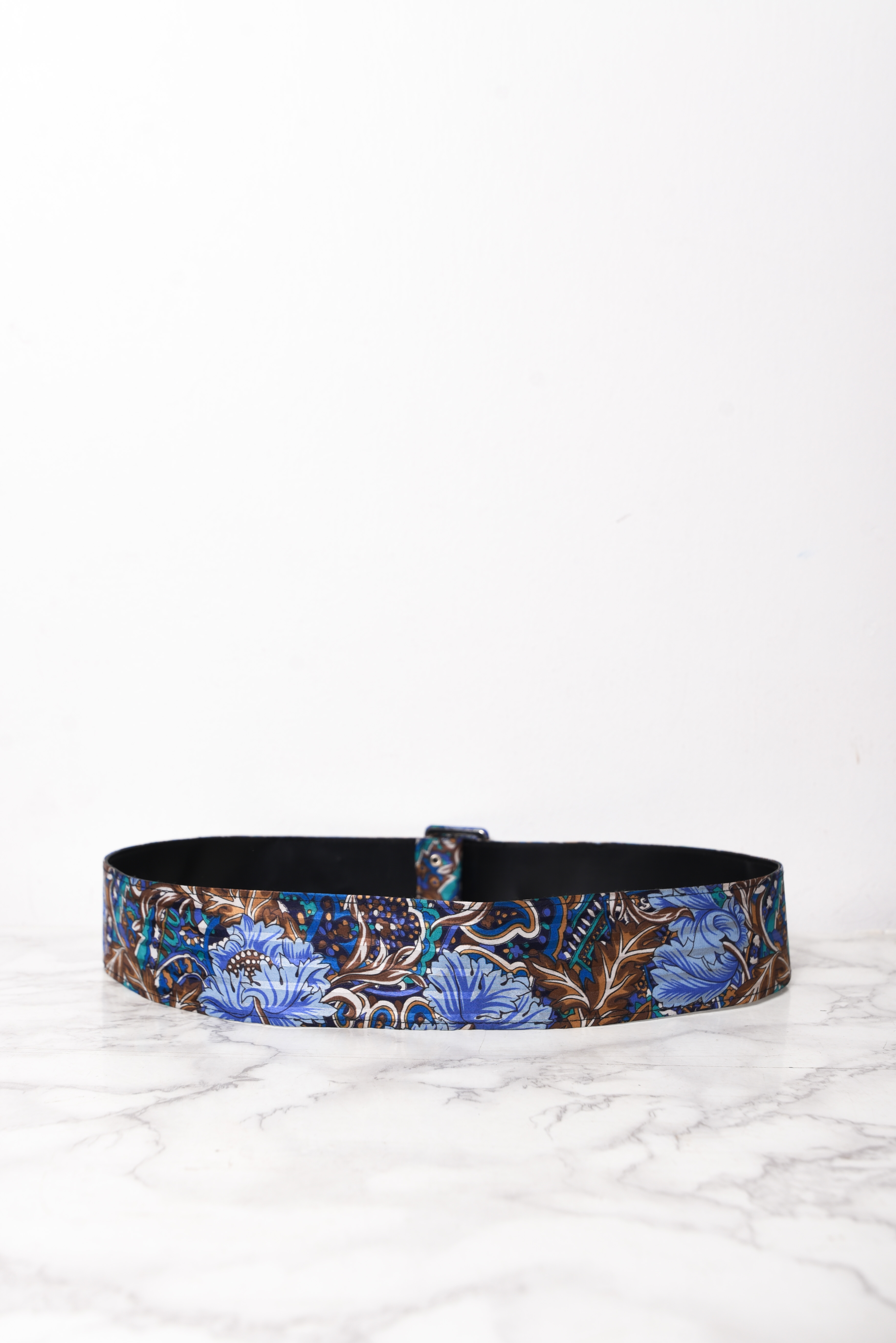 Cinturón vintage satinado paisley