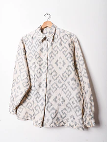 Chaqueta gris perla seda