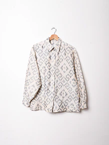 Chaqueta gris perla seda