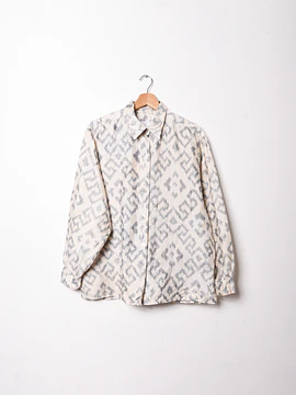 Chaqueta gris perla seda