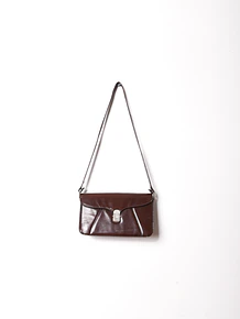 Cartera café cuero vntg