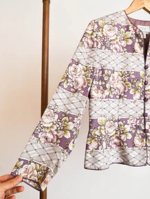Chaqueta seda vintage lila