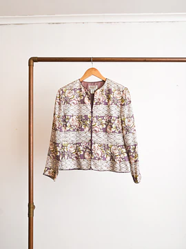 Chaqueta seda vintage lila