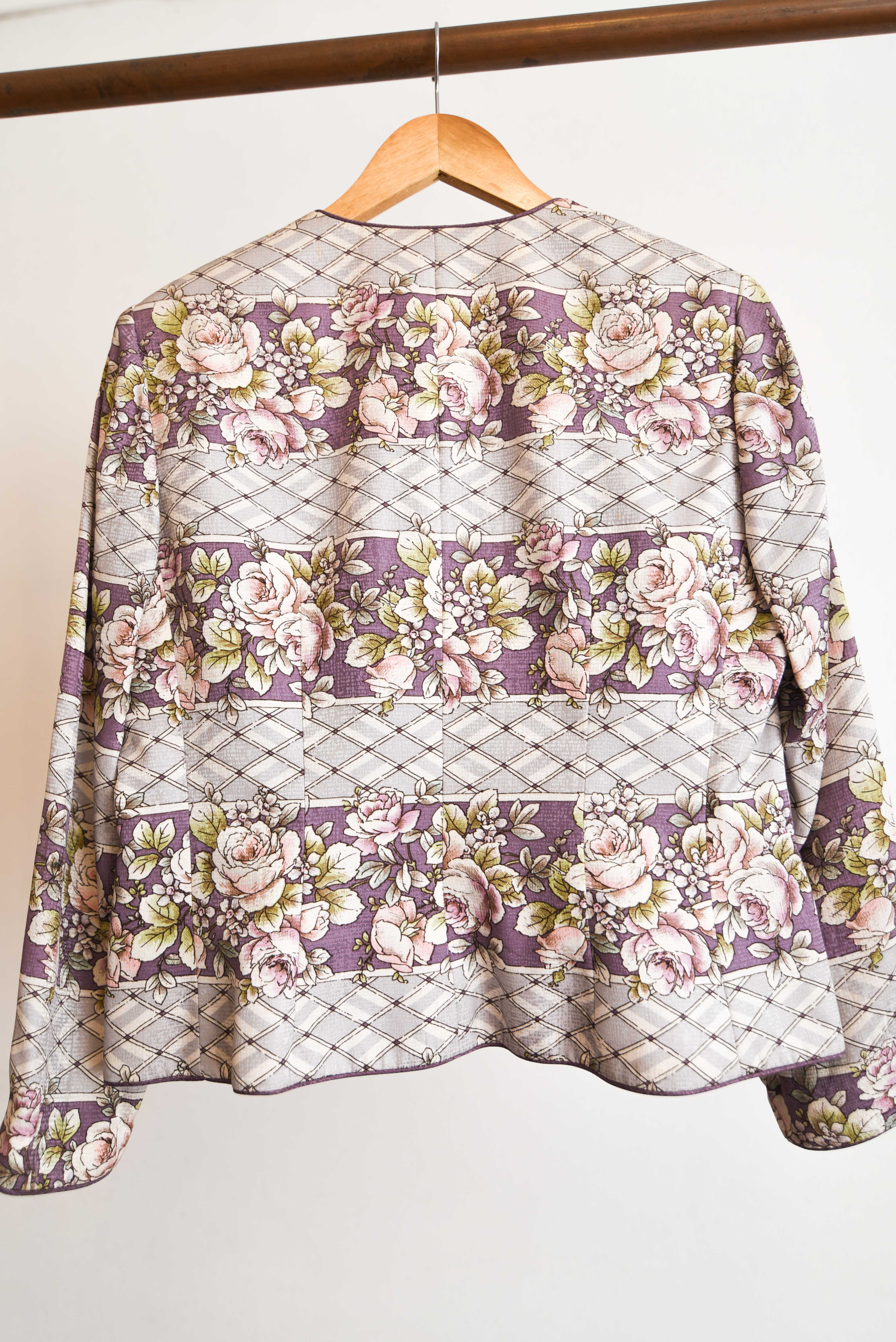 Chaqueta seda vintage lila