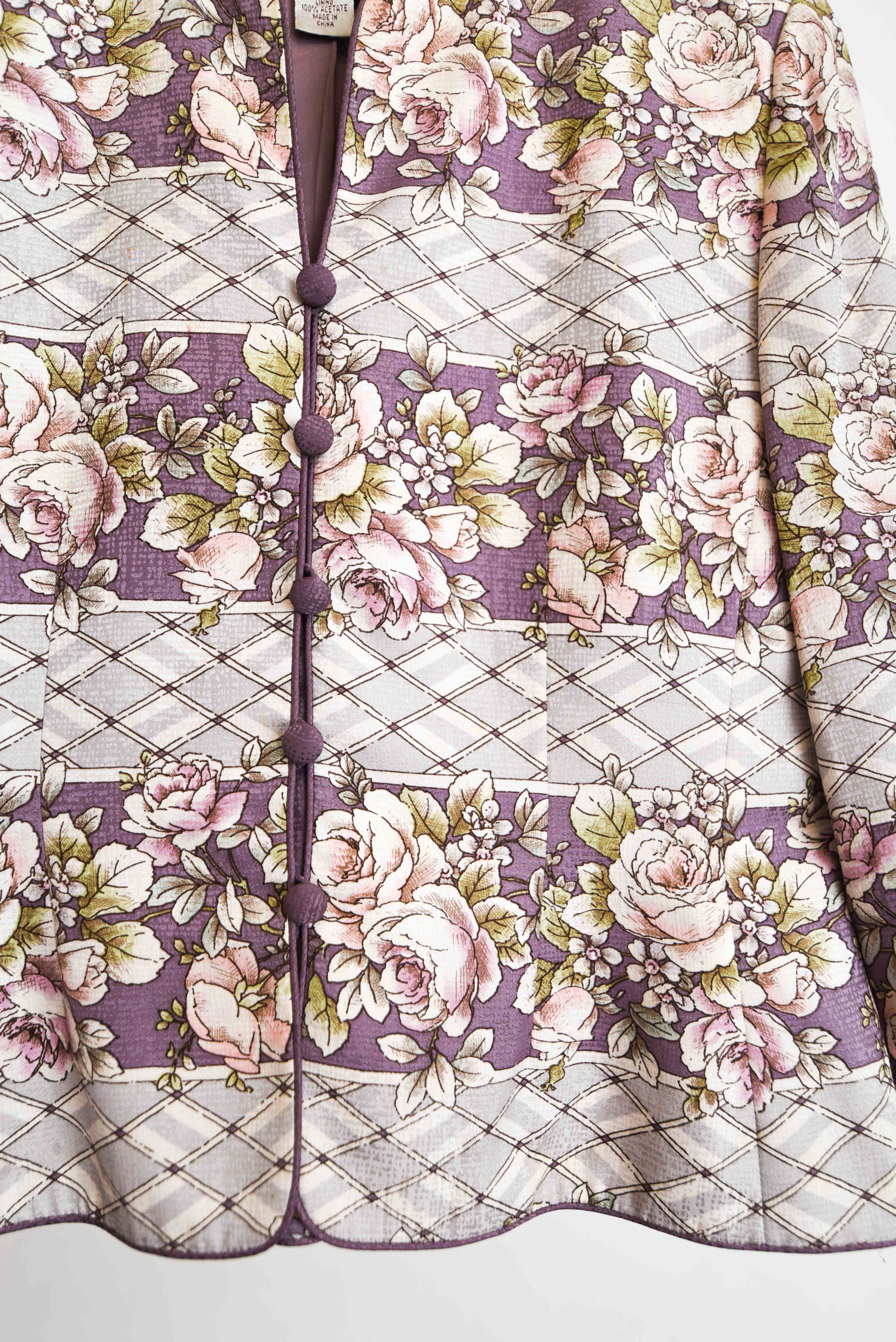 Chaqueta seda vintage lila