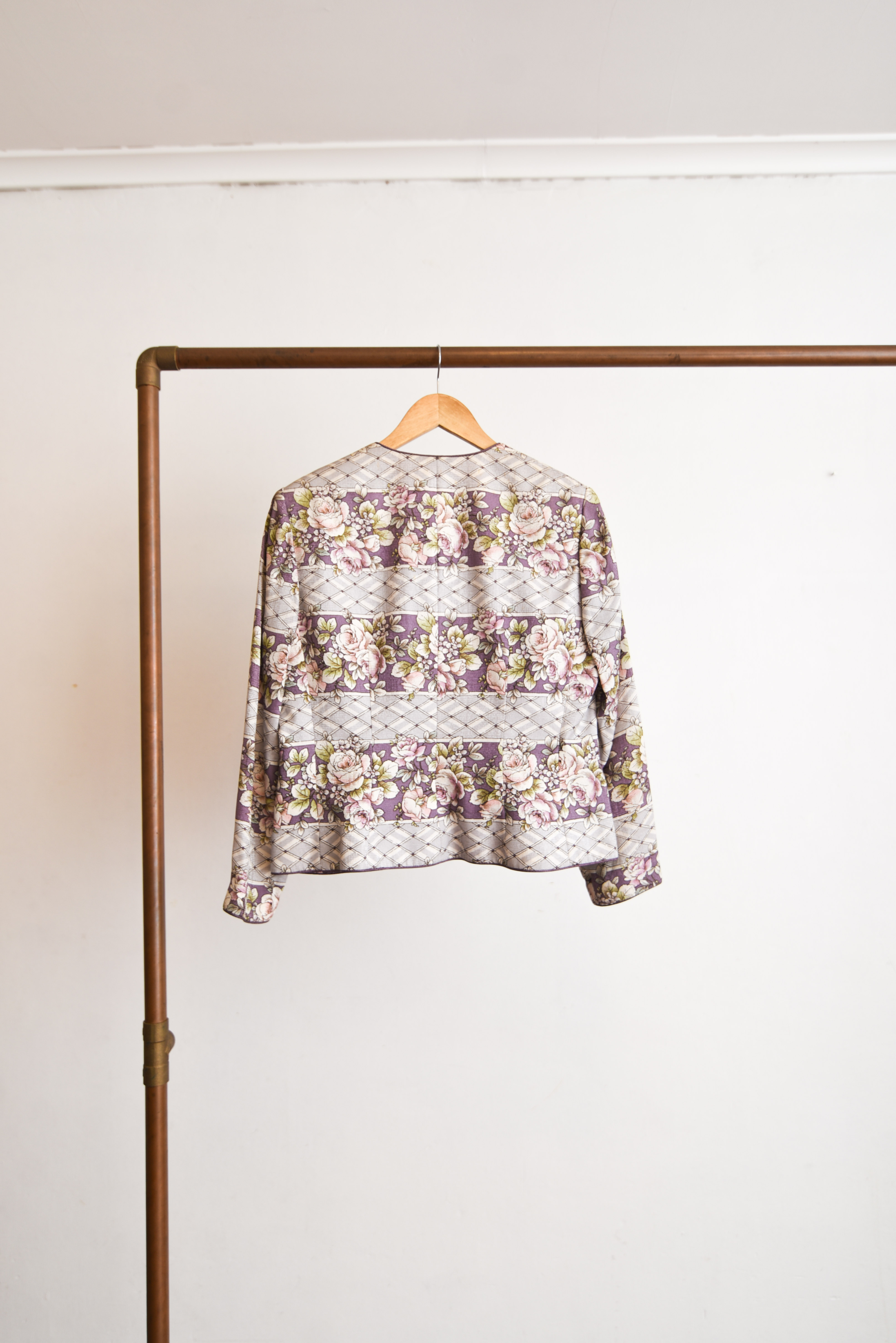 Chaqueta seda vintage lila