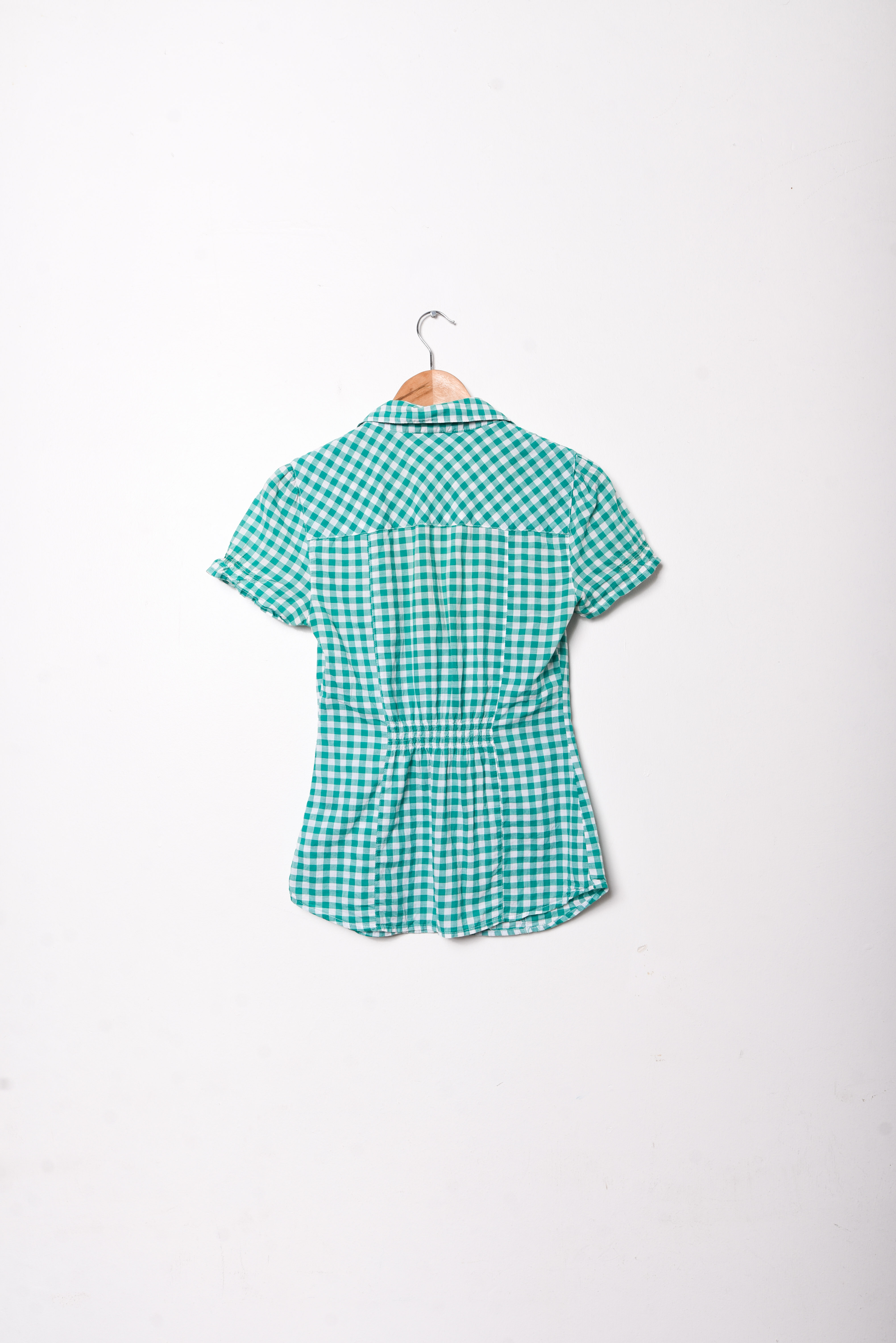 Blusa green gingham Guess