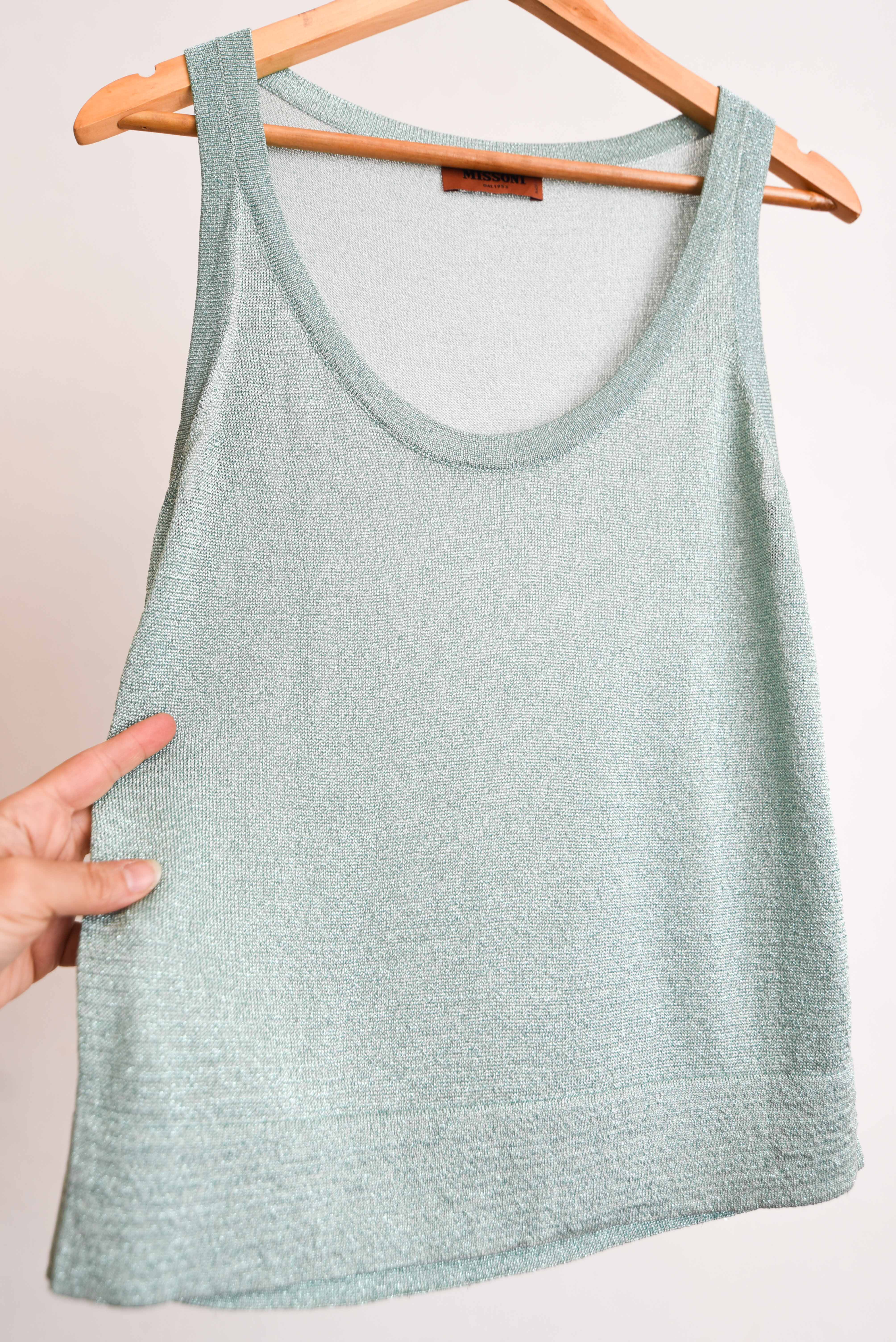 Top tejido turquesa Missoni