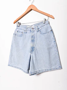 Short light denim tiro alto