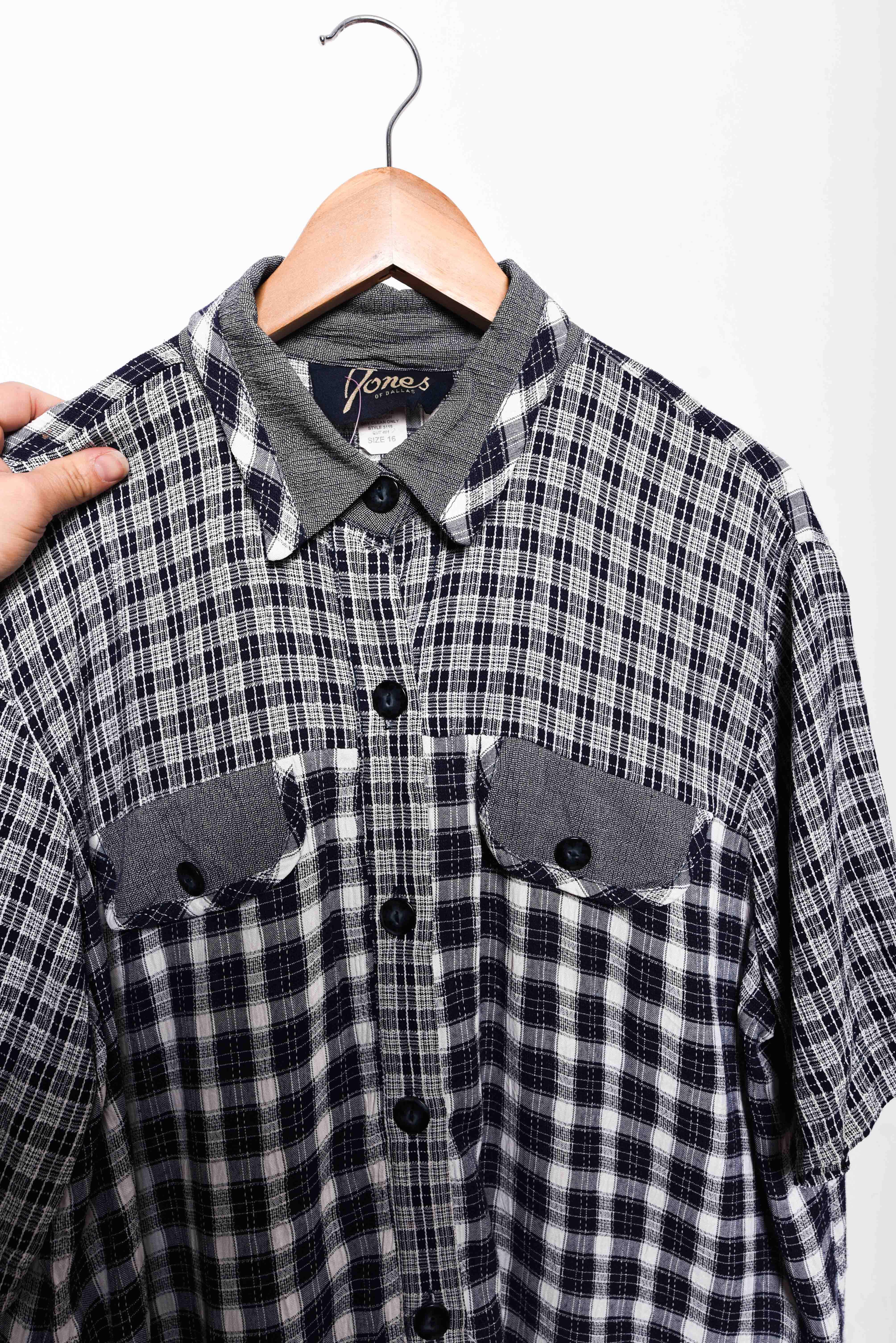 Camisa blue gingham 90s
