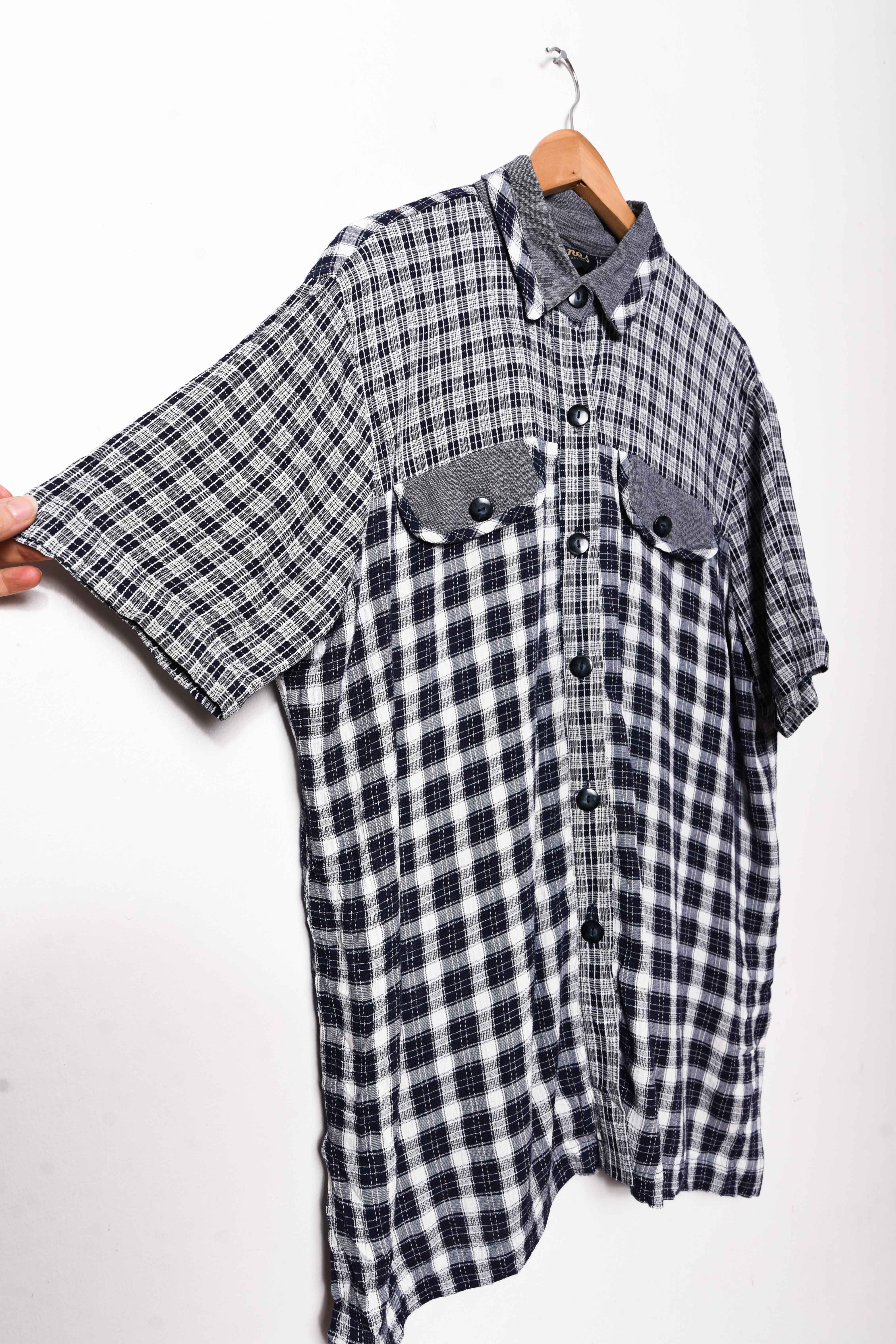 Camisa blue gingham 90s