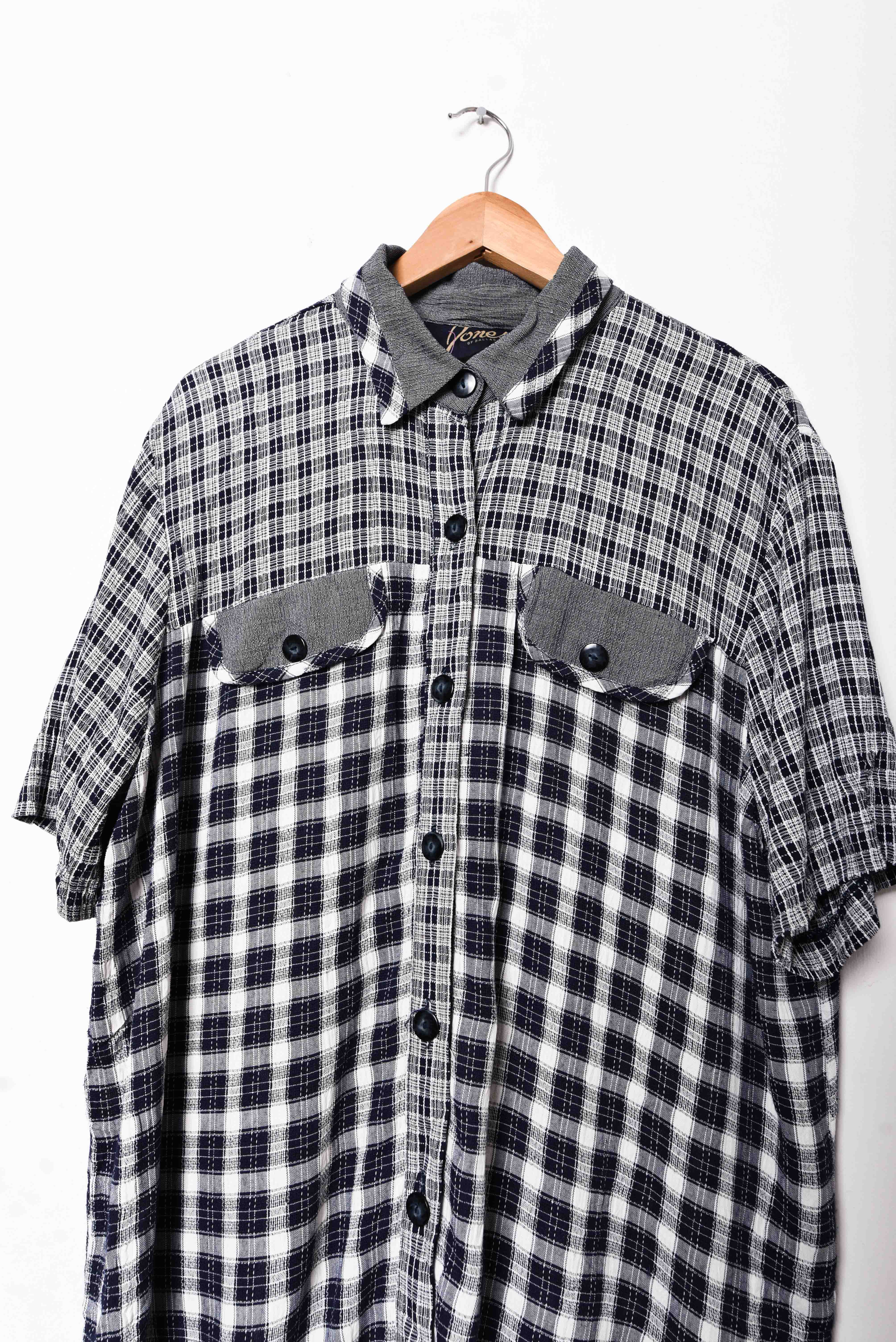 Camisa blue gingham 90s