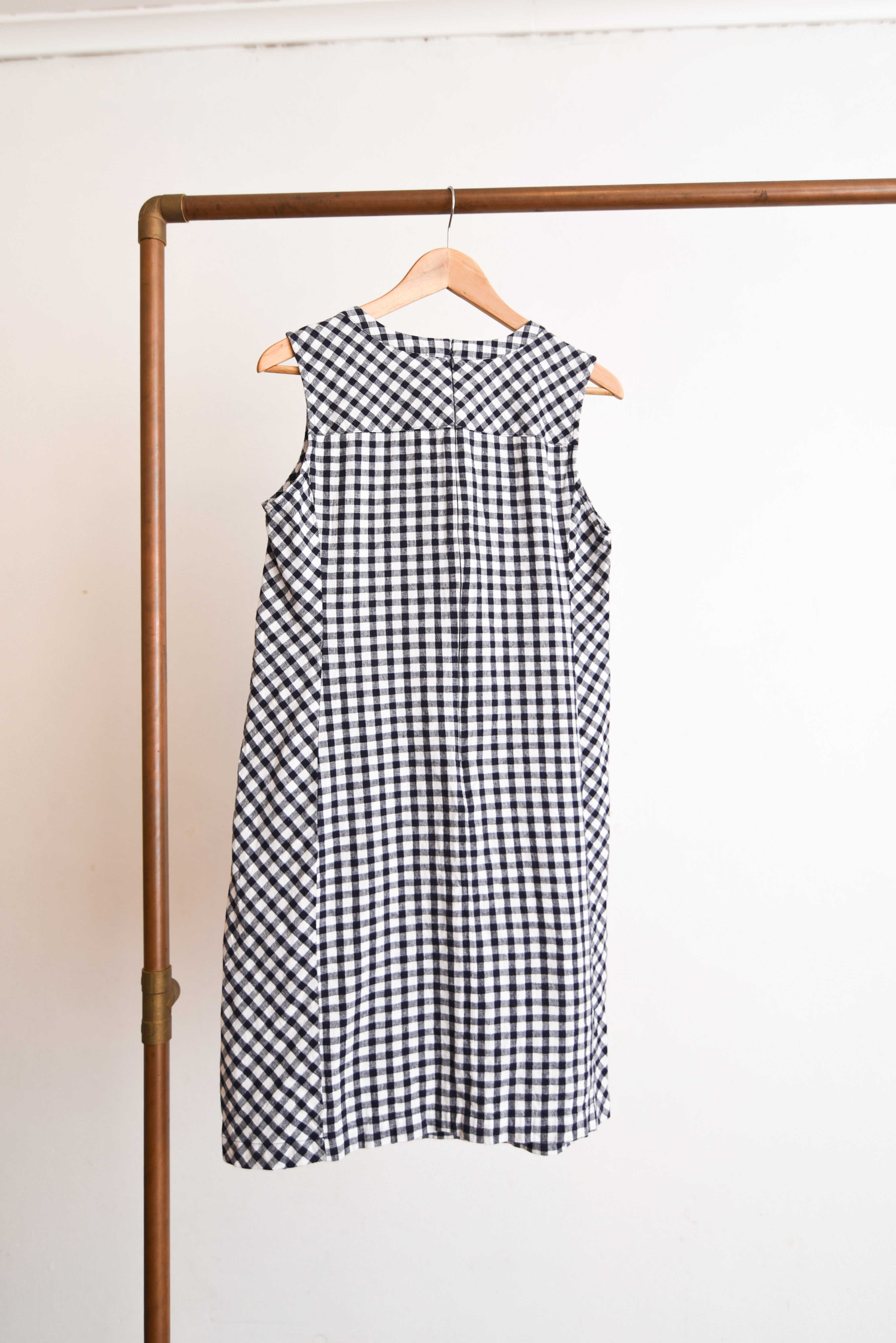 Vestido lino blue gingham