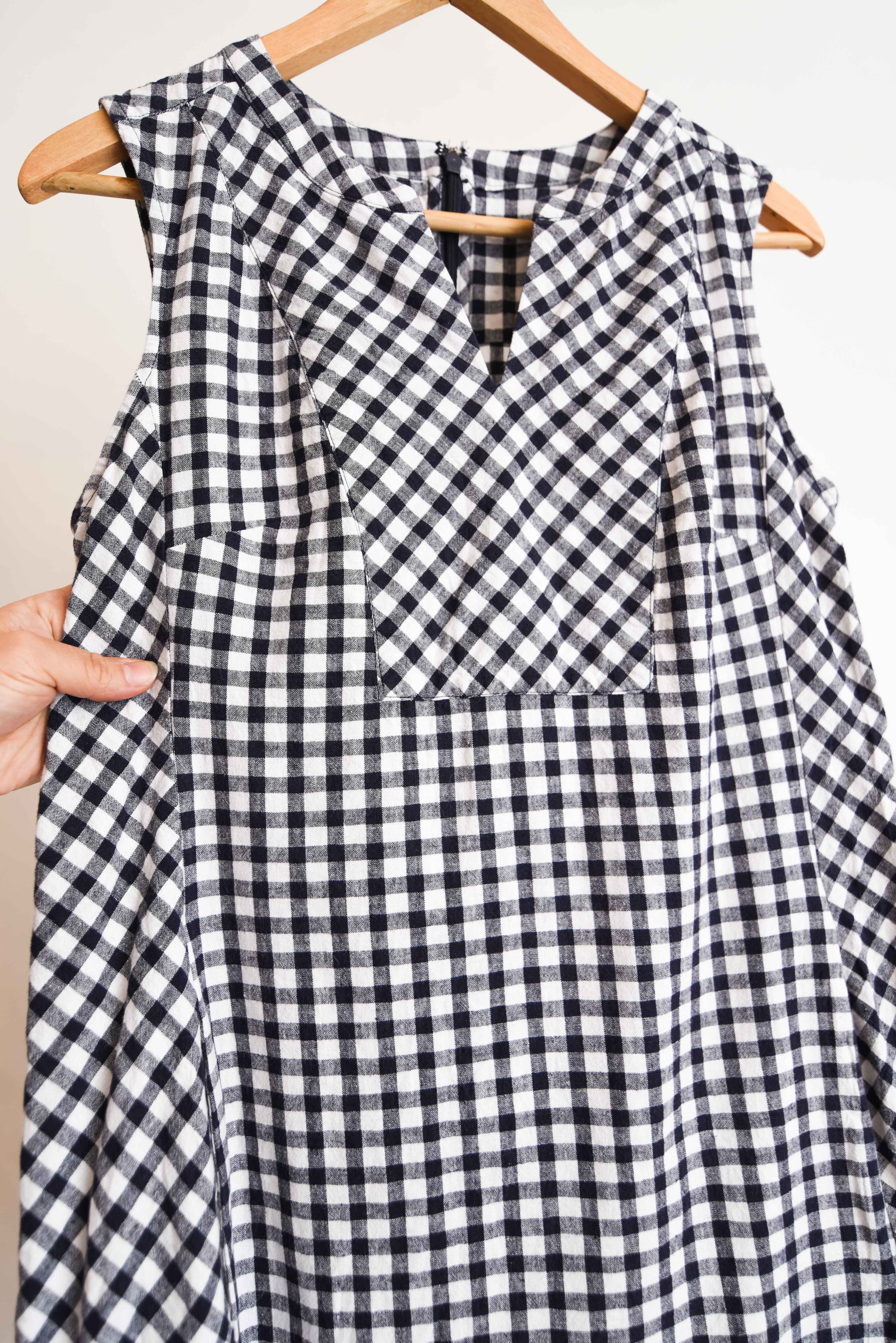 Vestido lino blue gingham