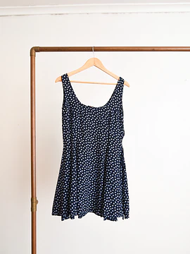 Vestido navy blue mariposas 90s