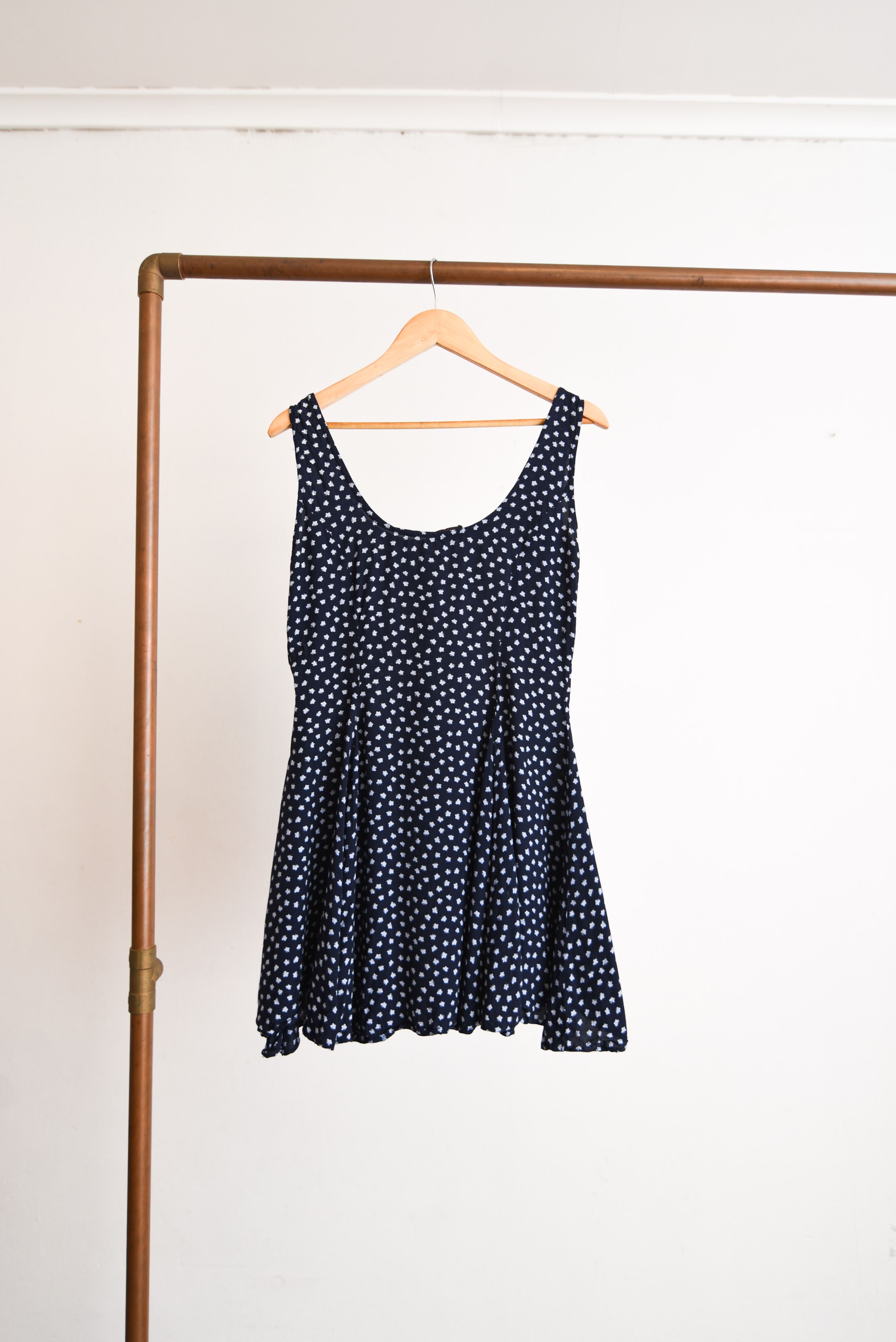 Vestido navy blue mariposas 90s