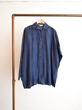 Blusa azul piedra seda 90s