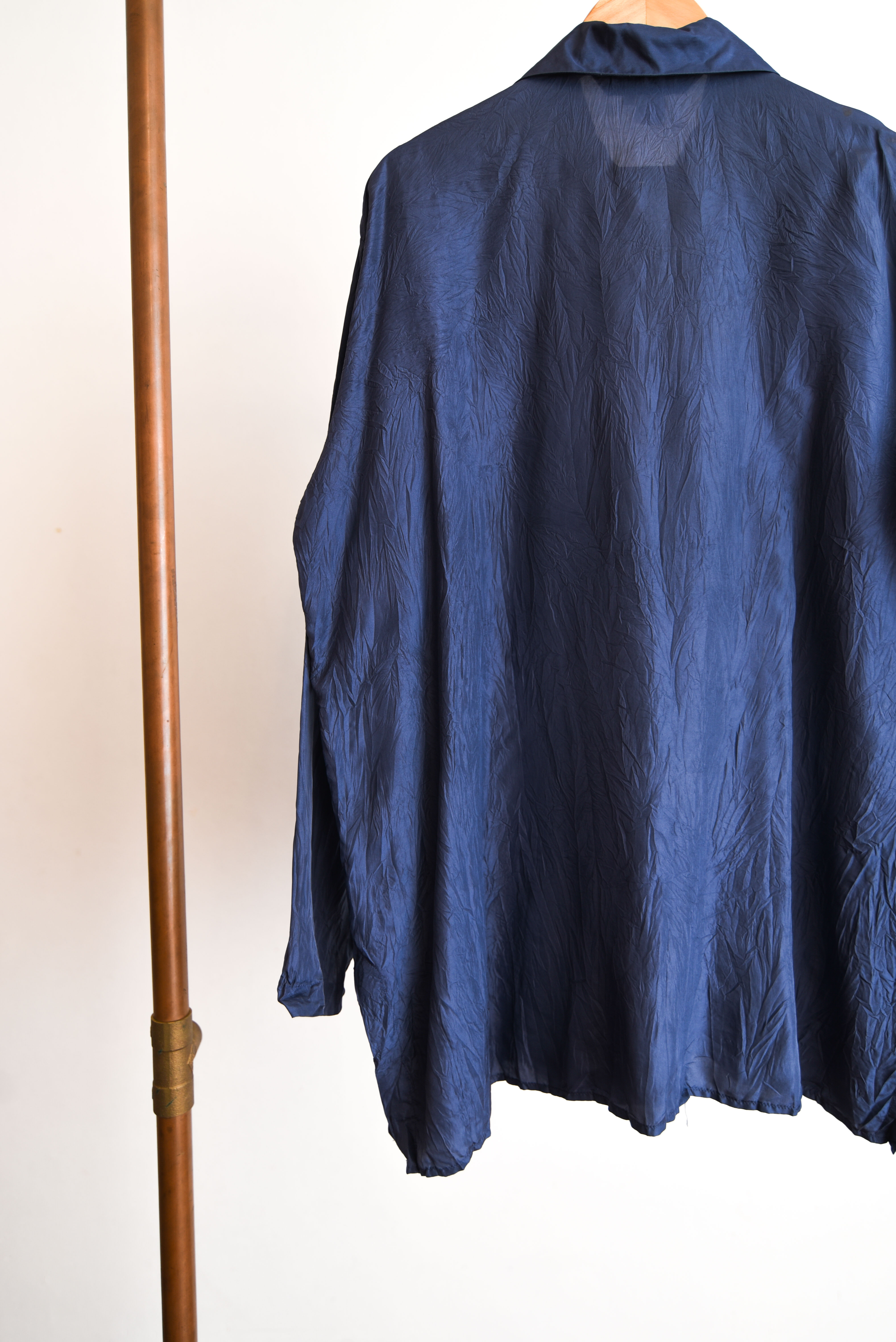 Blusa azul piedra seda 90s