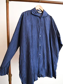 Blusa azul piedra seda 90s