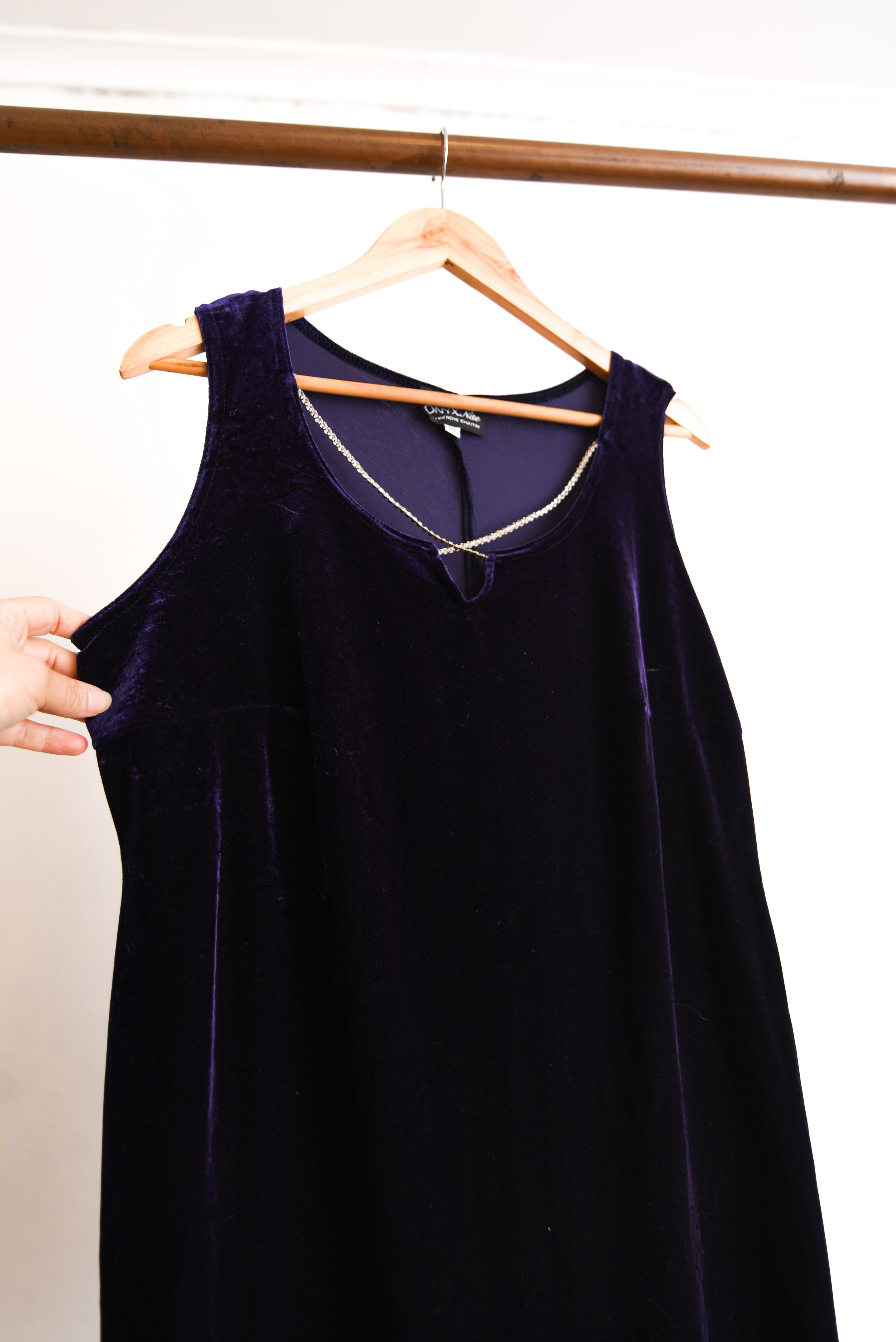 Vestido morado 90s plush party