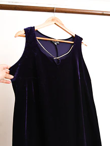 Vestido morado 90s plush party