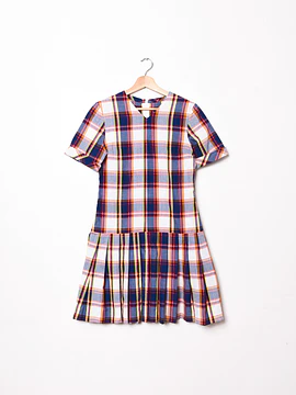 Vestido vintage tartán tablas