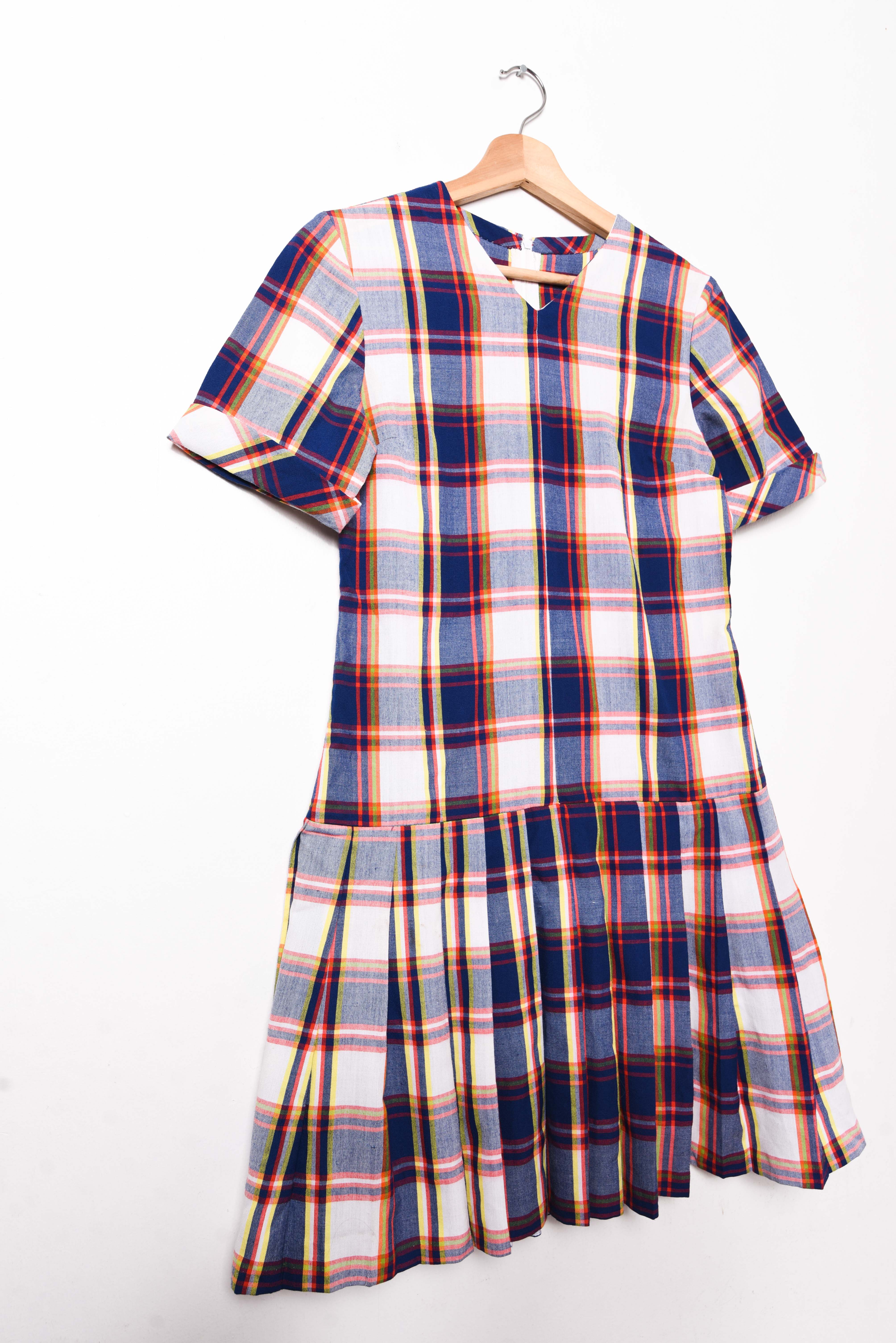 Vestido vintage tartán tablas