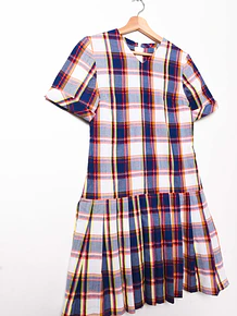 Vestido vintage tartán tablas