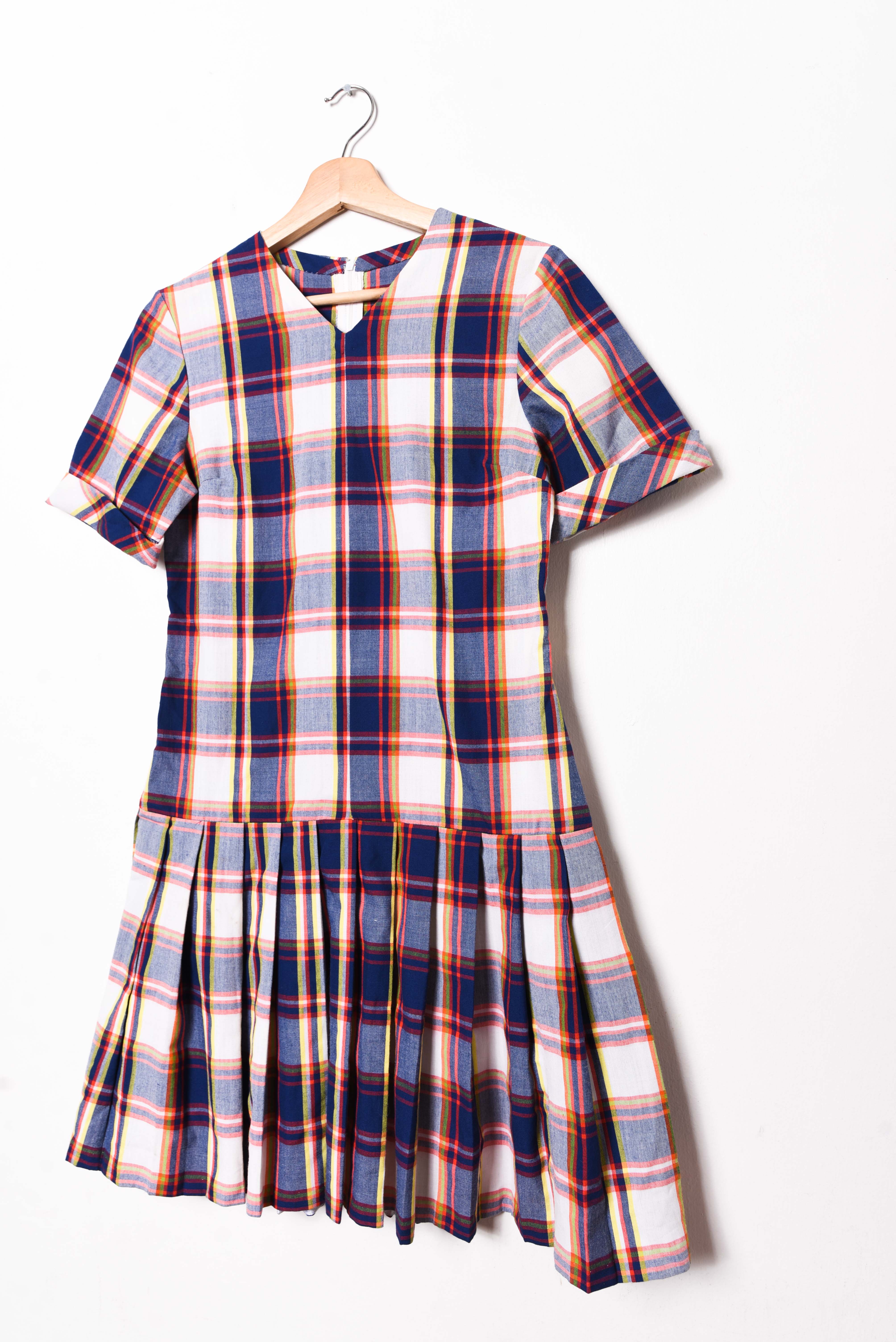 Vestido vintage tartán tablas