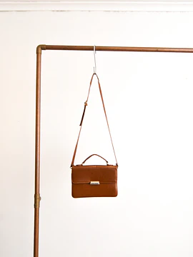 Cartera maletín café 90s