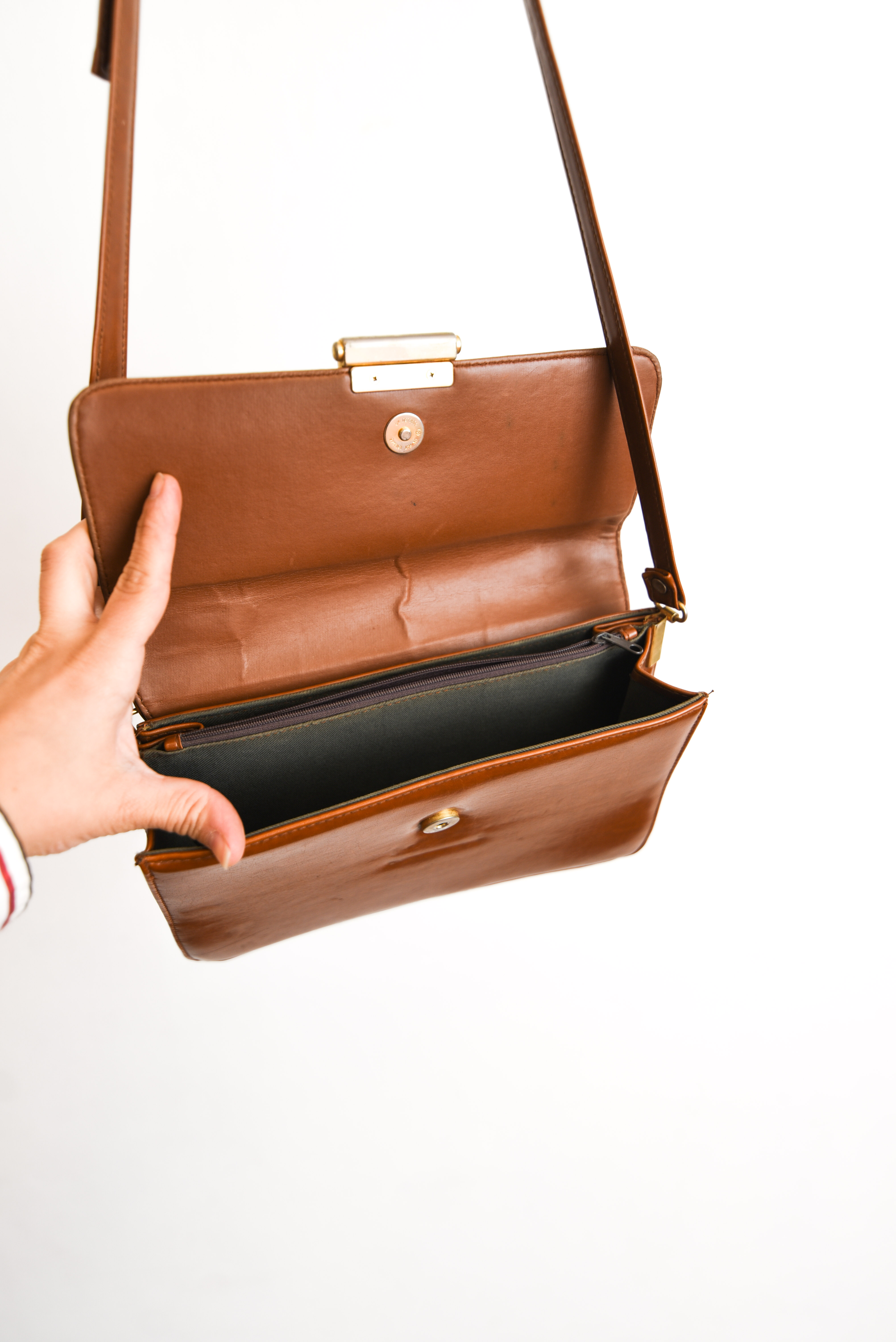 Cartera maletín café 90s