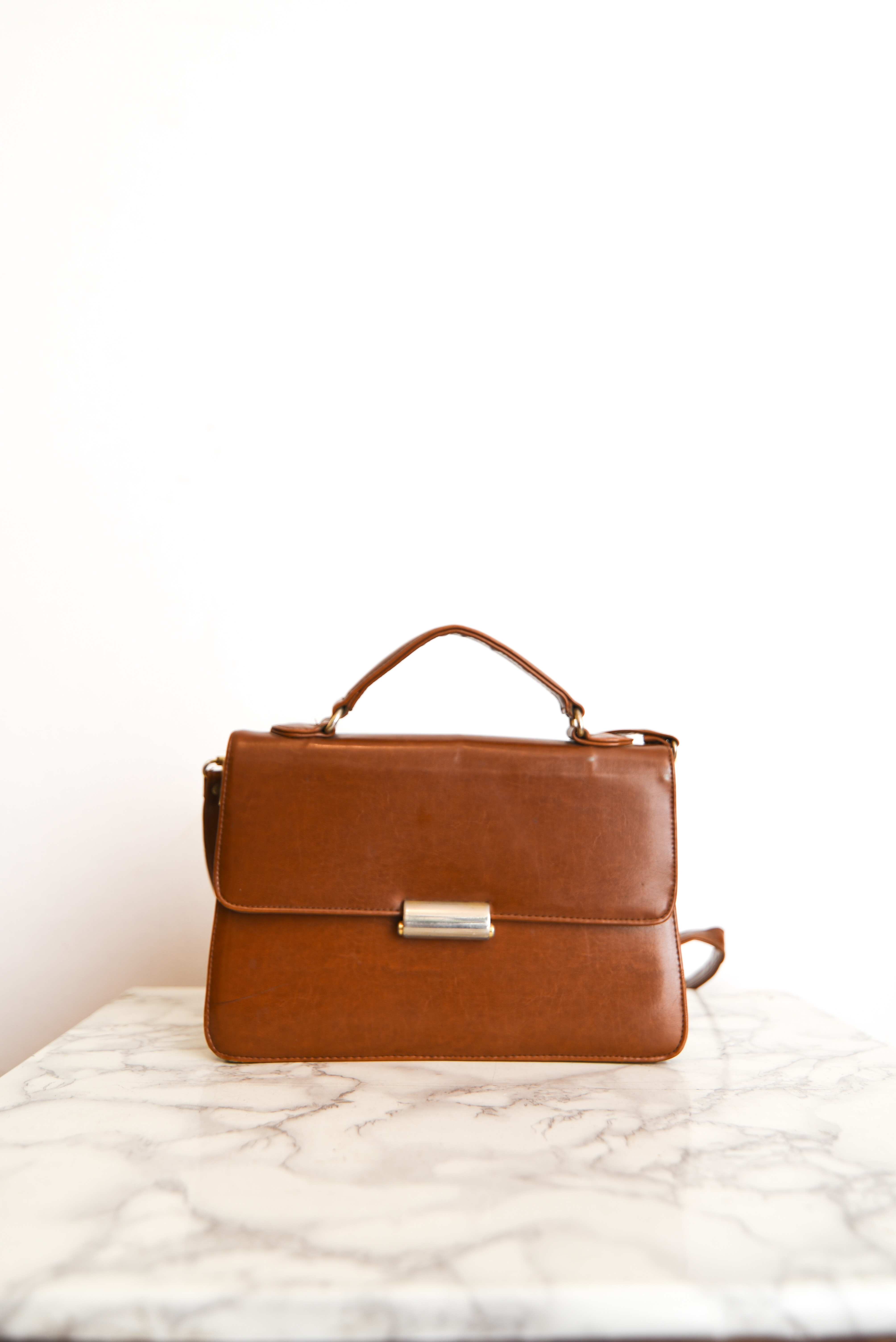 Cartera maletín café 90s