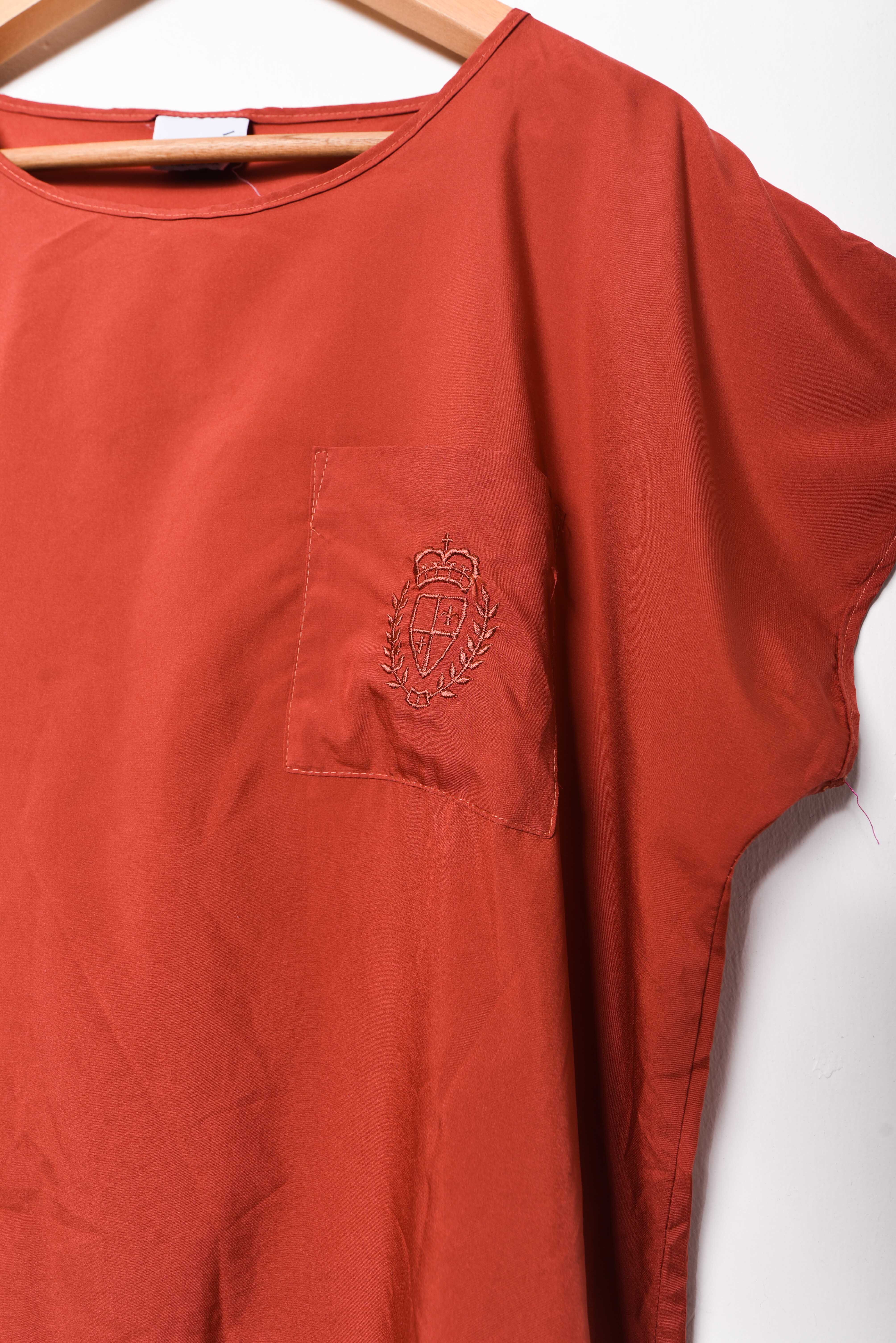 Blusa granate bordada vntg