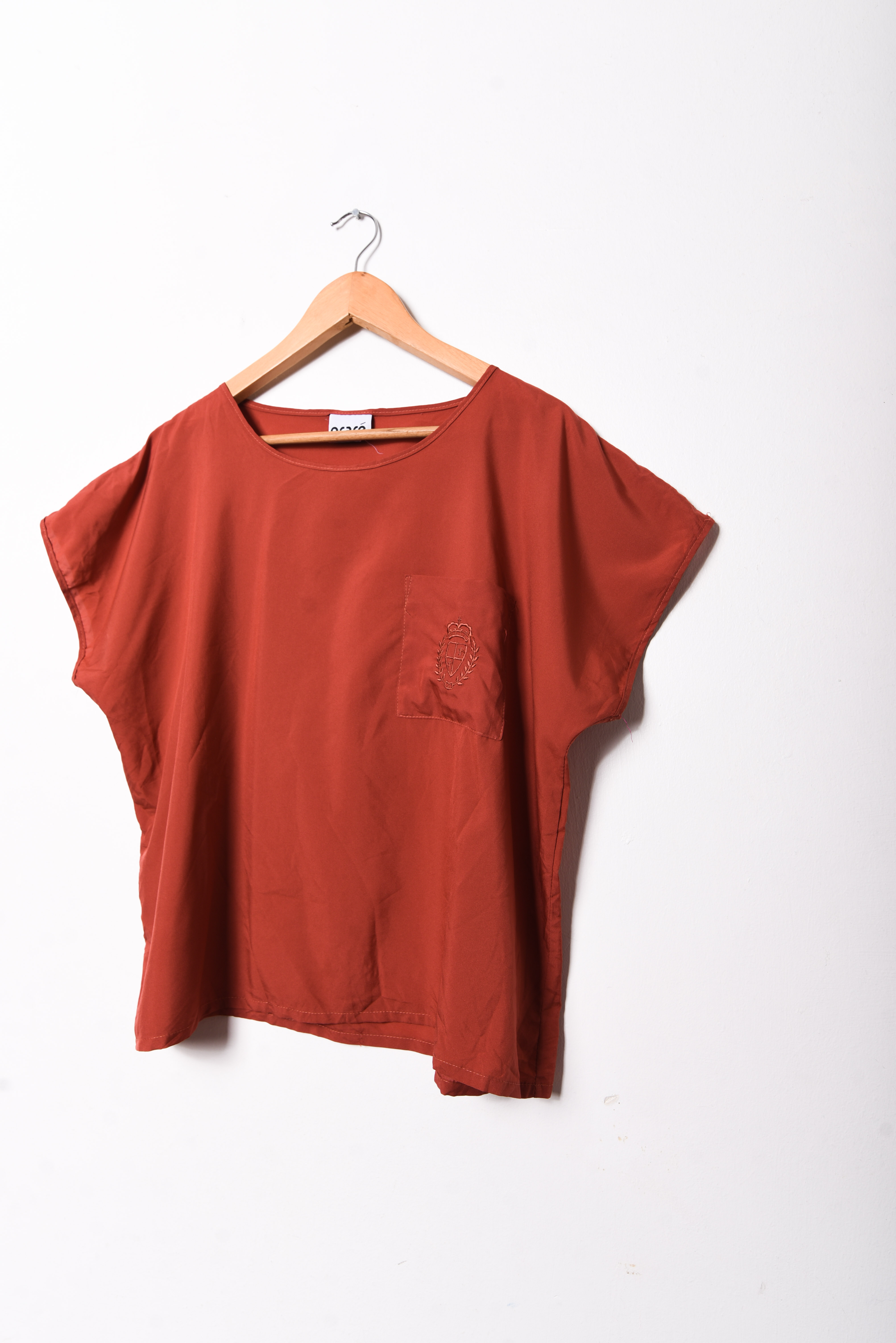 Blusa granate bordada vntg