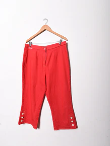 Pantalón rojo denim
