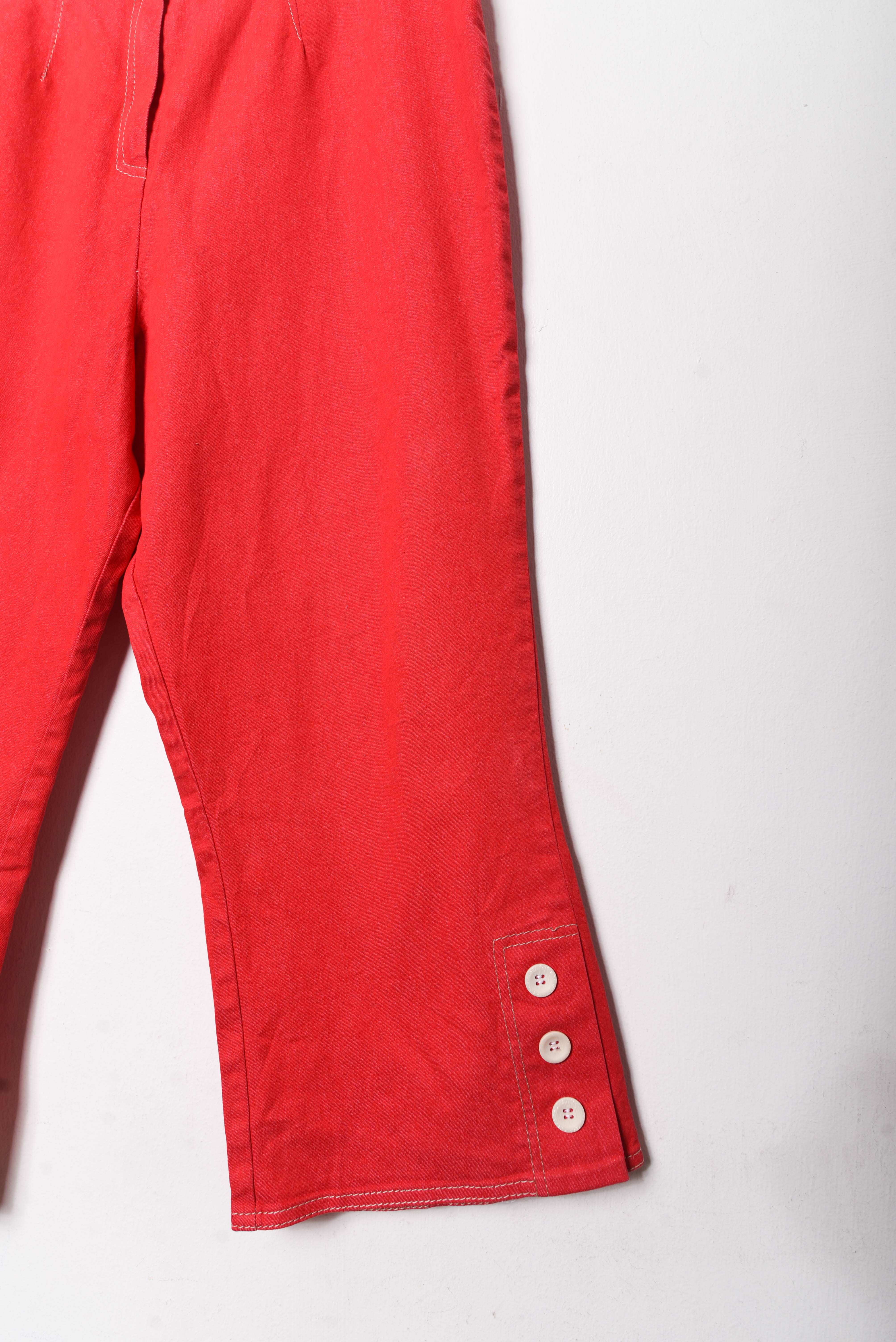 Pantalón rojo denim