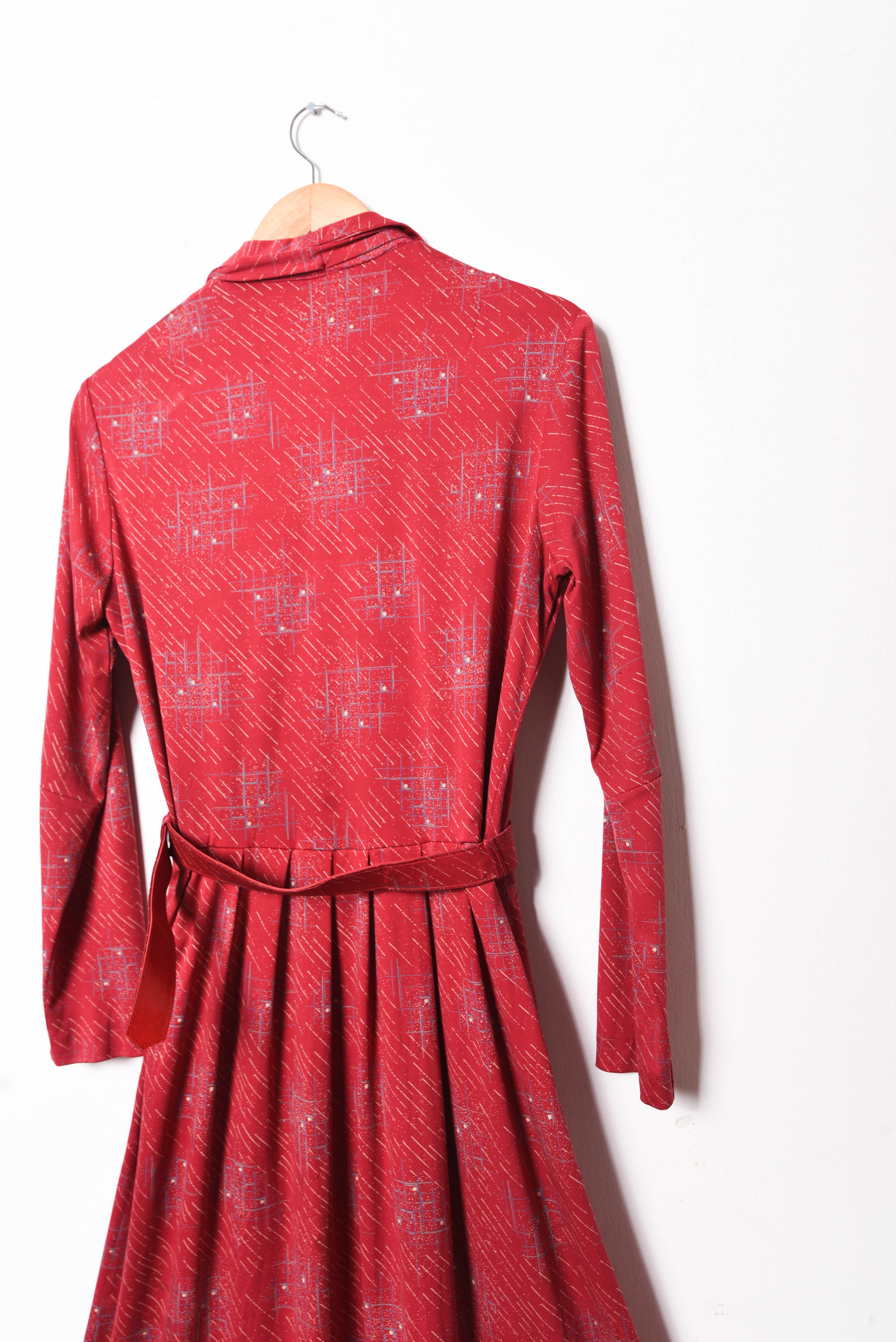 Vestido rojo vintage made in France