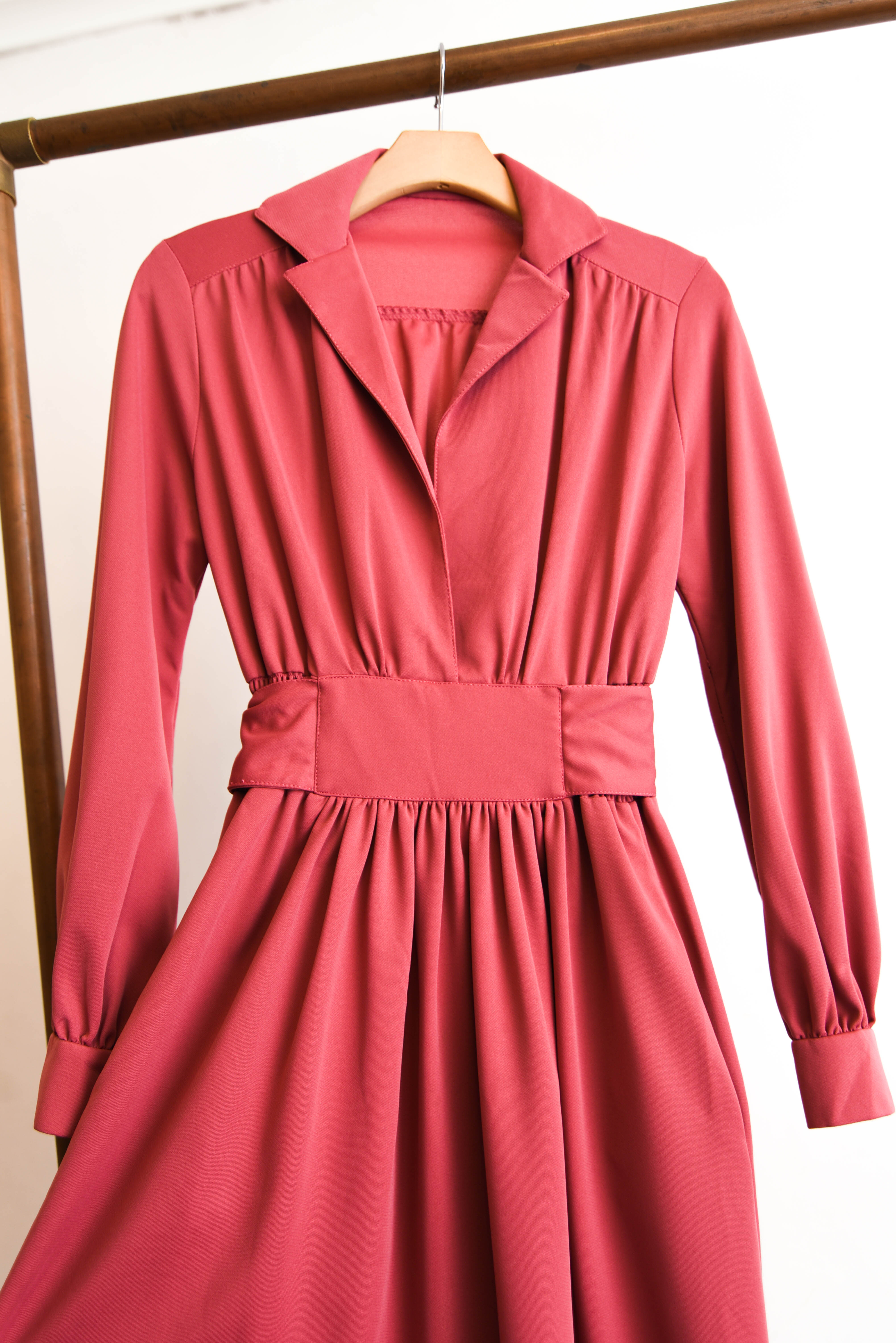 Vestido vintage rojo brick