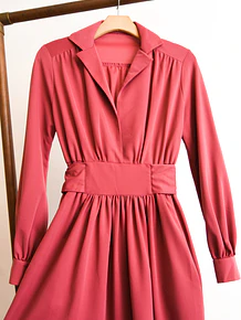 Vestido vintage rojo brick